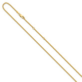 14K 1.65mm Spiga 1in+1in Adjustable Chain